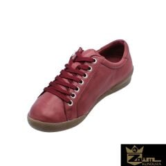 Zaim Kundura Kadın Bordo Hakiki Deri Ayakkabı 505080310-1