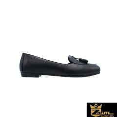 Zaim Kundura Kadın Siyah Hakiki Deri Ayakkabı 505322448-1
