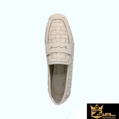 Zaim Kundura Kadın Krem Hakiki Deri Örgü Ayakkabı 505320038-1