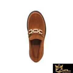 Zaim Kundura Kadın Taba Hakiki Deri Ayakkabı 505320568-1