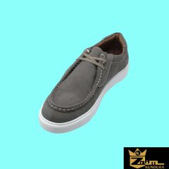Zaim Kundura Erkek Gri Hakiki Deri Ayakkabı 348118459-1