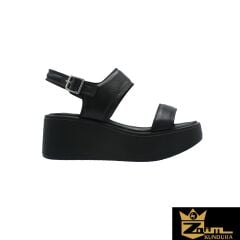 Zaim Kundura Kadın Siyah Hakiki Deri Sandalet 505320544-1