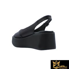 Zaim Kundura Kadın Siyah Hakiki Deri Sandalet 505320161-1