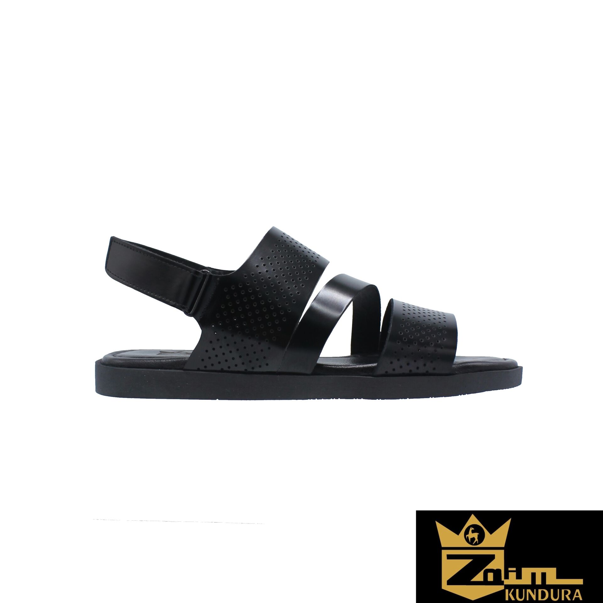 Zaim Kundura Erkek Siyah Hakiki Deri Sandalet 343501008-1