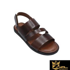 Zaim Kundura Erkek Kahverengi Hakiki Deri Sandalet 343501008-1