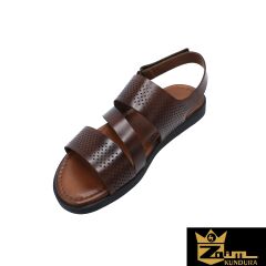 Zaim Kundura Erkek Kahverengi Hakiki Deri Sandalet 343501008-1