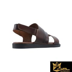 Zaim Kundura Erkek Kahverengi Hakiki Deri Sandalet 343501008-1