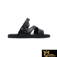 Zaim Kundura Erkek Siyah Hakiki Deri Sandalet 343501025-1