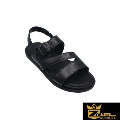 Zaim Kundura Erkek Siyah Hakiki Deri Sandalet 343501025-1