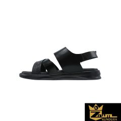 Zaim Kundura Erkek Siyah Hakiki Deri Sandalet 343501152-1