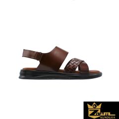 Zaim Kundura Erkek Kahverengi Hakiki Deri Sandalet 343501152-1