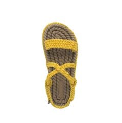 Zaim Kundura Kadın Sarı Hasır Sandalet 505352024-1