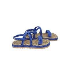 Zaim Kundura Kadın Saks Hasır Sandalet 505352024-1