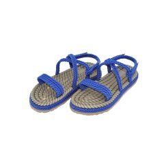 Zaim Kundura Kadın Saks Hasır Sandalet 505352024-1