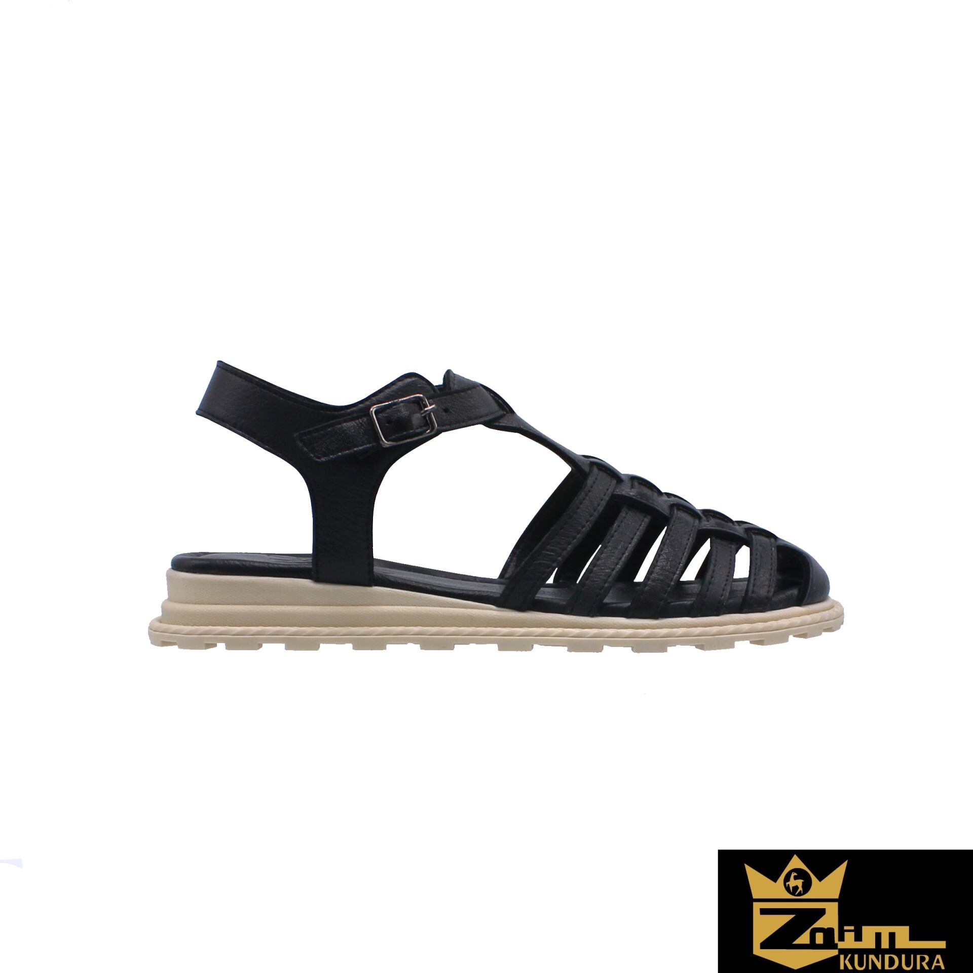 Zaim Kundura Kadın Siyah Hakiki Deri Sandalet 505329021-1
