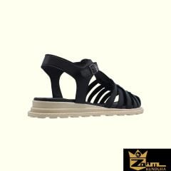 Zaim Kundura Kadın Siyah Hakiki Deri Sandalet 505329021-1
