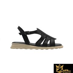 Zaim Kundura Kadın Siyah Hakiki Deri Sandalet 505329012-1
