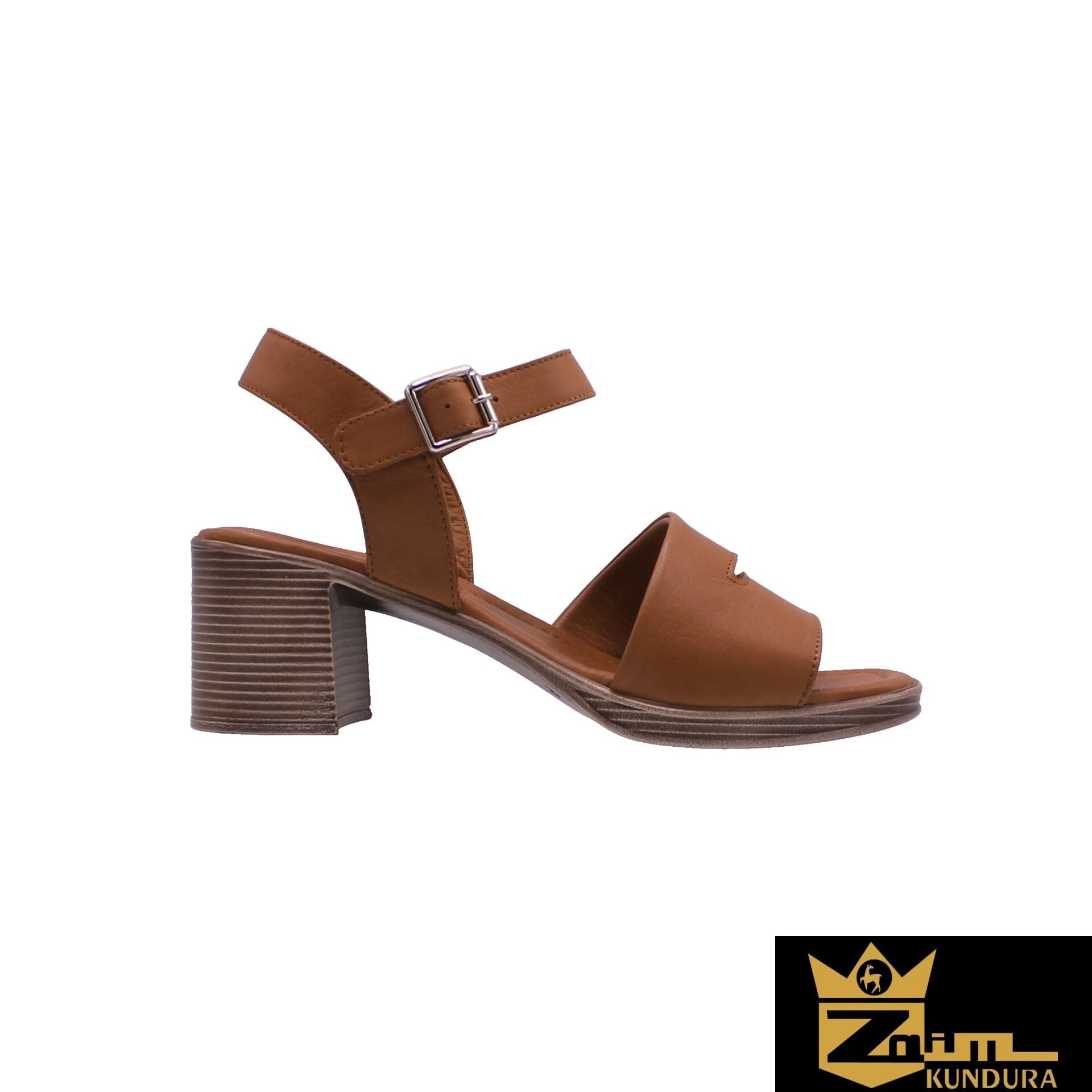 Zaim Kundura Kadın Kamel Hakiki Deri Sandalet 505321402-1