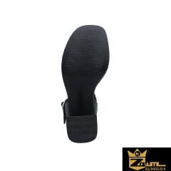 Zaim Kundura Kadın Siyah Hakiki Deri Sandalet 505320406-1