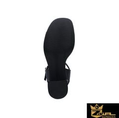 Zaim Kundura Kadın Siyah Hakiki Deri Sandalet 505320403-1