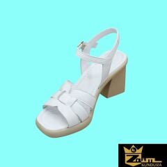 Zaim Kundura Kadın Beyaz Hakiki Deri Sandalet 505320411-1