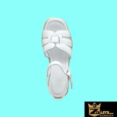 Zaim Kundura Kadın Beyaz Hakiki Deri Sandalet 505320411-1