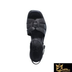 Zaim Kundura Kadın Siyah Hakiki Deri Sandalet 505320411-1
