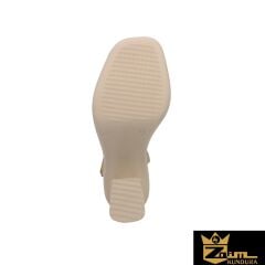Zaim Kundura Kadın Bej Hakiki Deri Sandalet 505320409-1