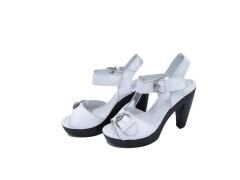 Zaim Kundura Kadın Beyaz Hakiki Deri Sandalet 505041053-1