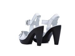 Zaim Kundura Kadın Beyaz Hakiki Deri Sandalet 505041053-1