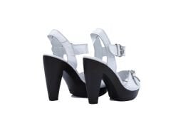 Zaim Kundura Kadın Beyaz Hakiki Deri Sandalet 505041053-1